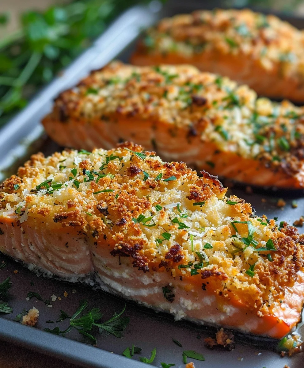 Get Crispy Parmesan Baked Salmon Tonight! Easy Recipe