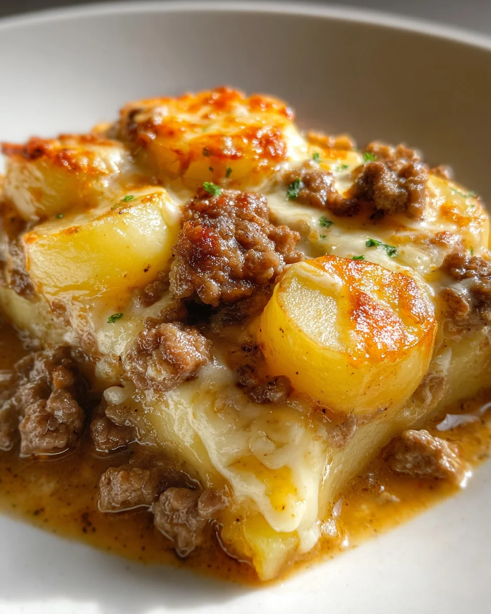 Delicious & Easy Crockpot Beef Hamburger Potato Casserole