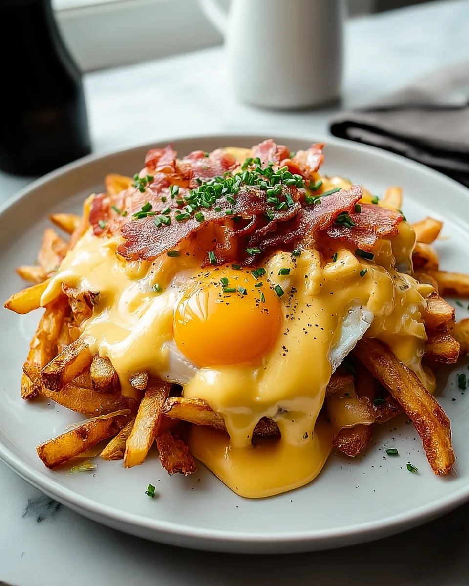Ultimate Breakfast Poutine with Creamy Hollandaise Sauce