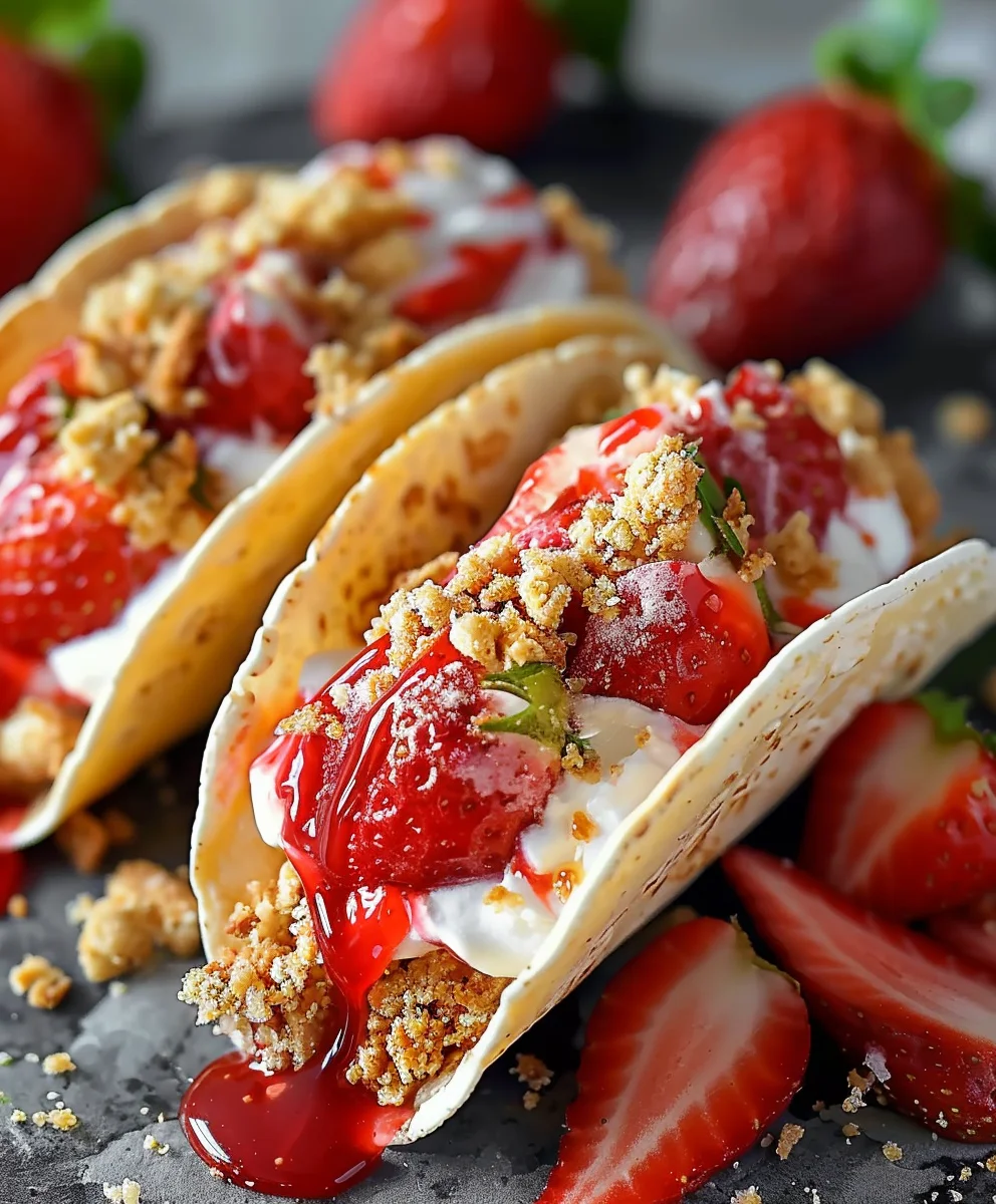Strawberry Crunch Cheesecake Tacos: The Ultimate Dessert!