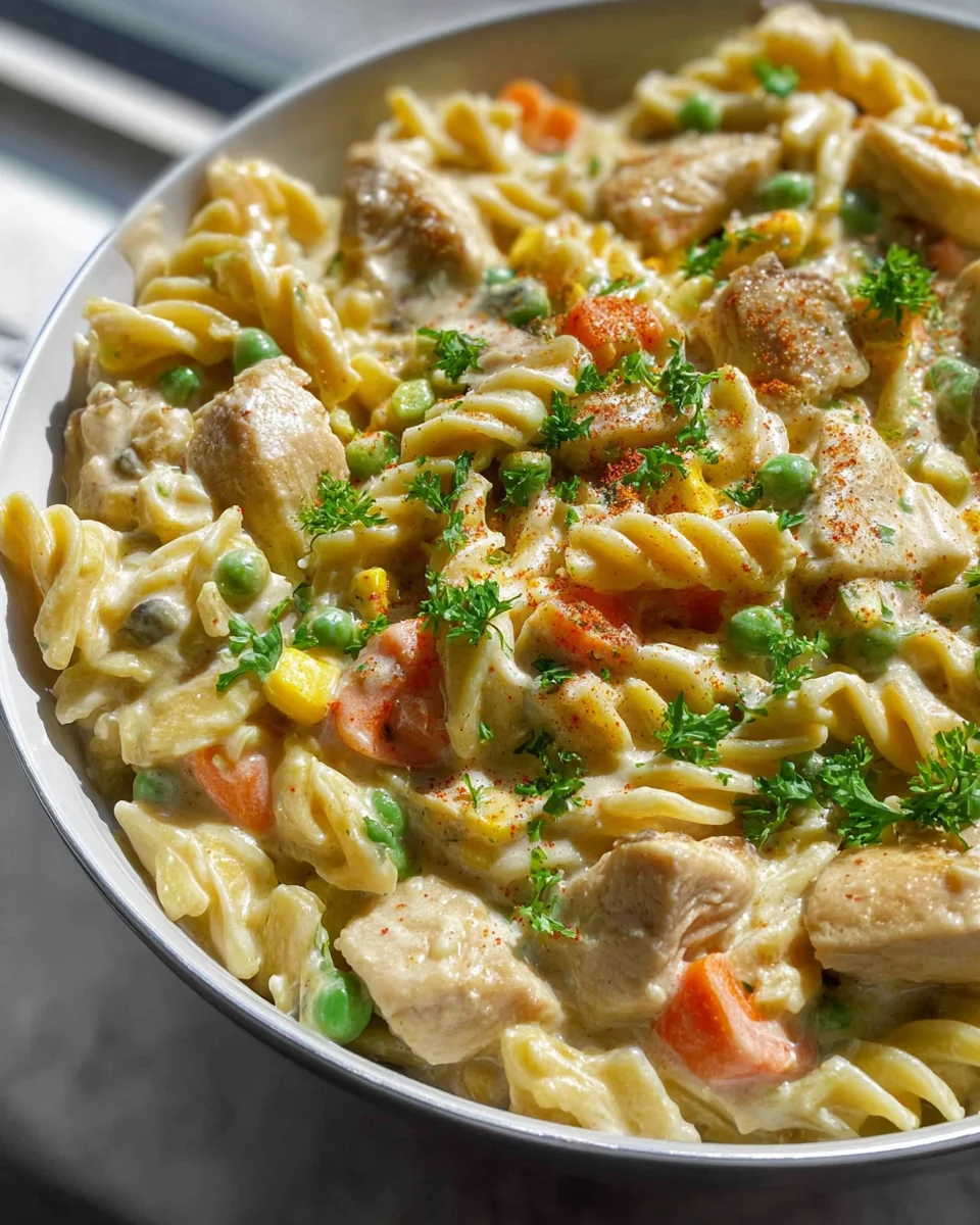 Quick Chicken Pot Pie Pasta: Easy Comfort Food Dinner