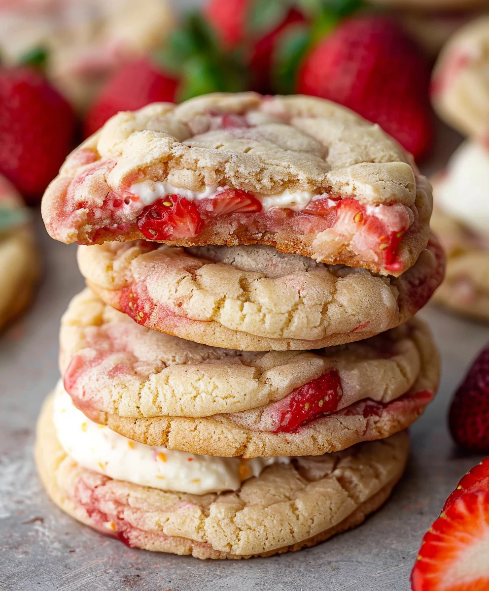 Easy Strawberry Cheesecake Cookies