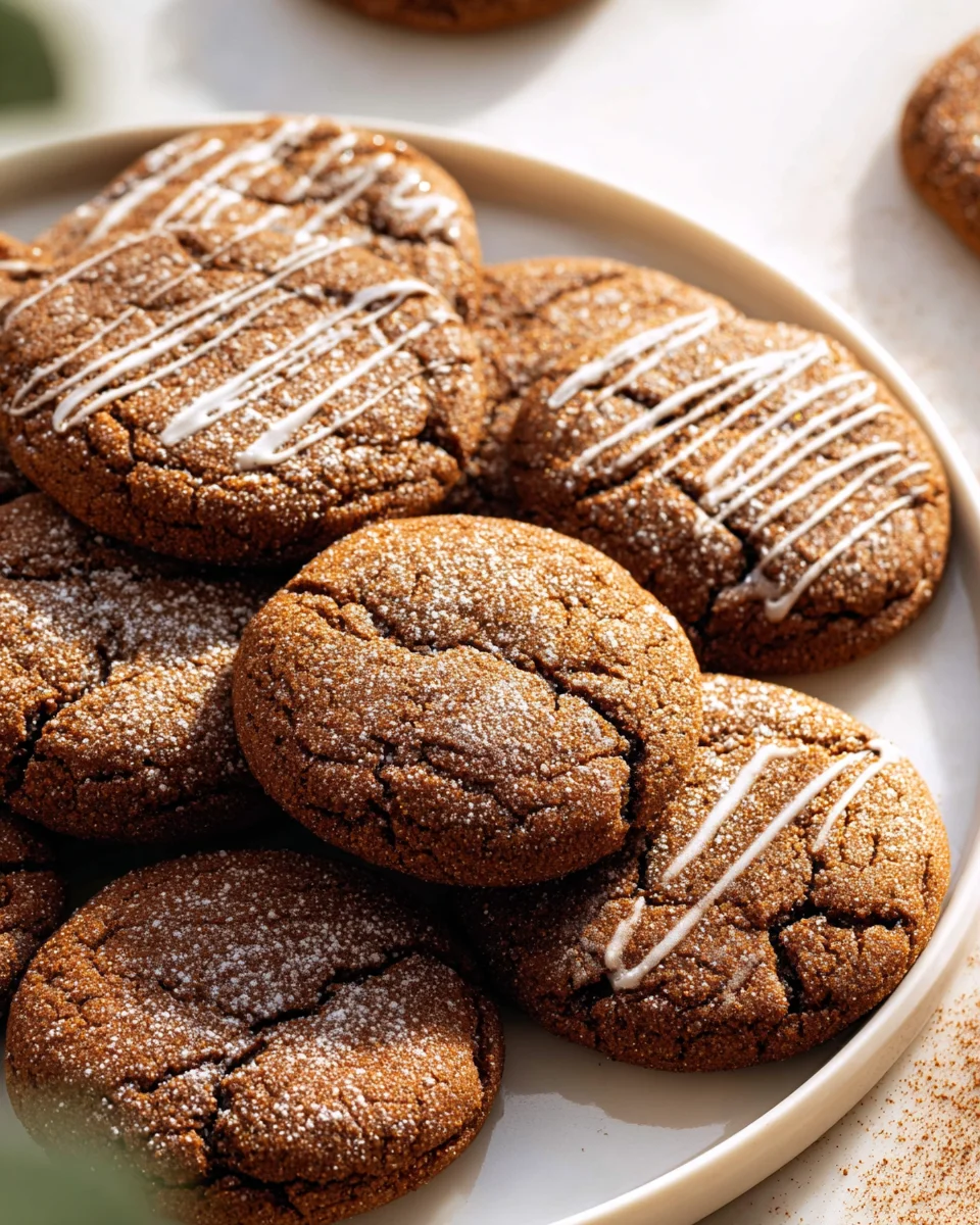 Elegant Botanical Gingerbread Latte Cookies Recipe