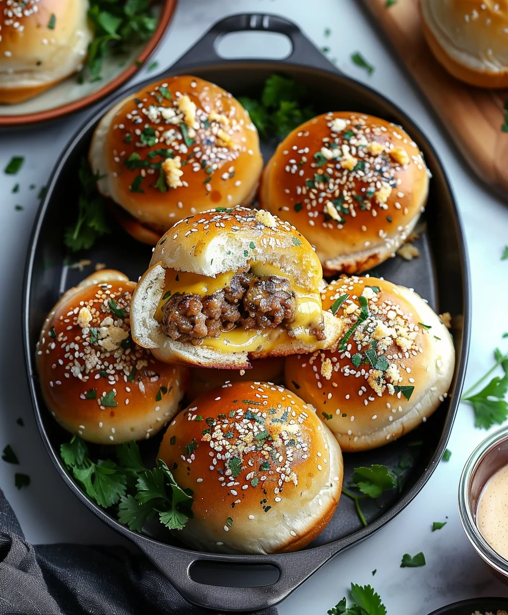 Irresistible Garlic Parmesan Cheeseburger Bombs Recipe