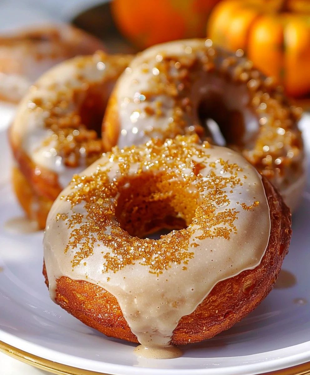 Baked Pumpkin Donuts With Maple Glaze