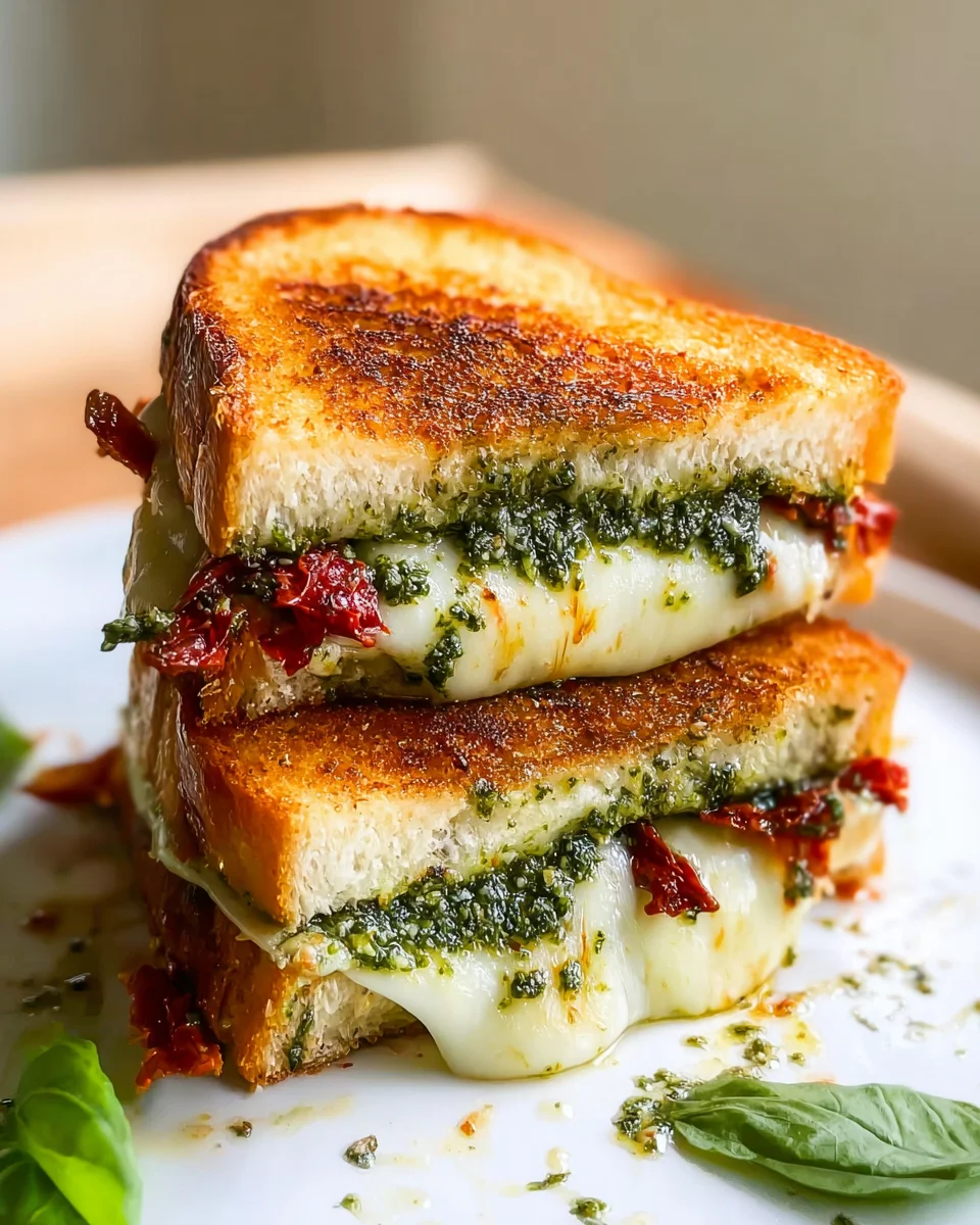 Elevate Your Lunch: Sourdough Pesto Grilled Cheese Bliss