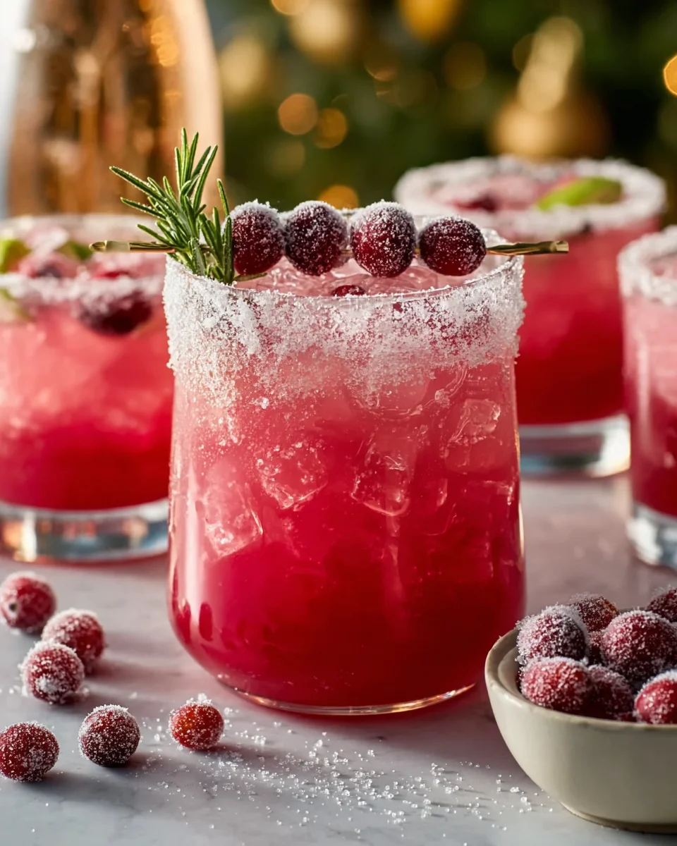 Frosted Virgin Mistletoe Margarita Christmas Punch