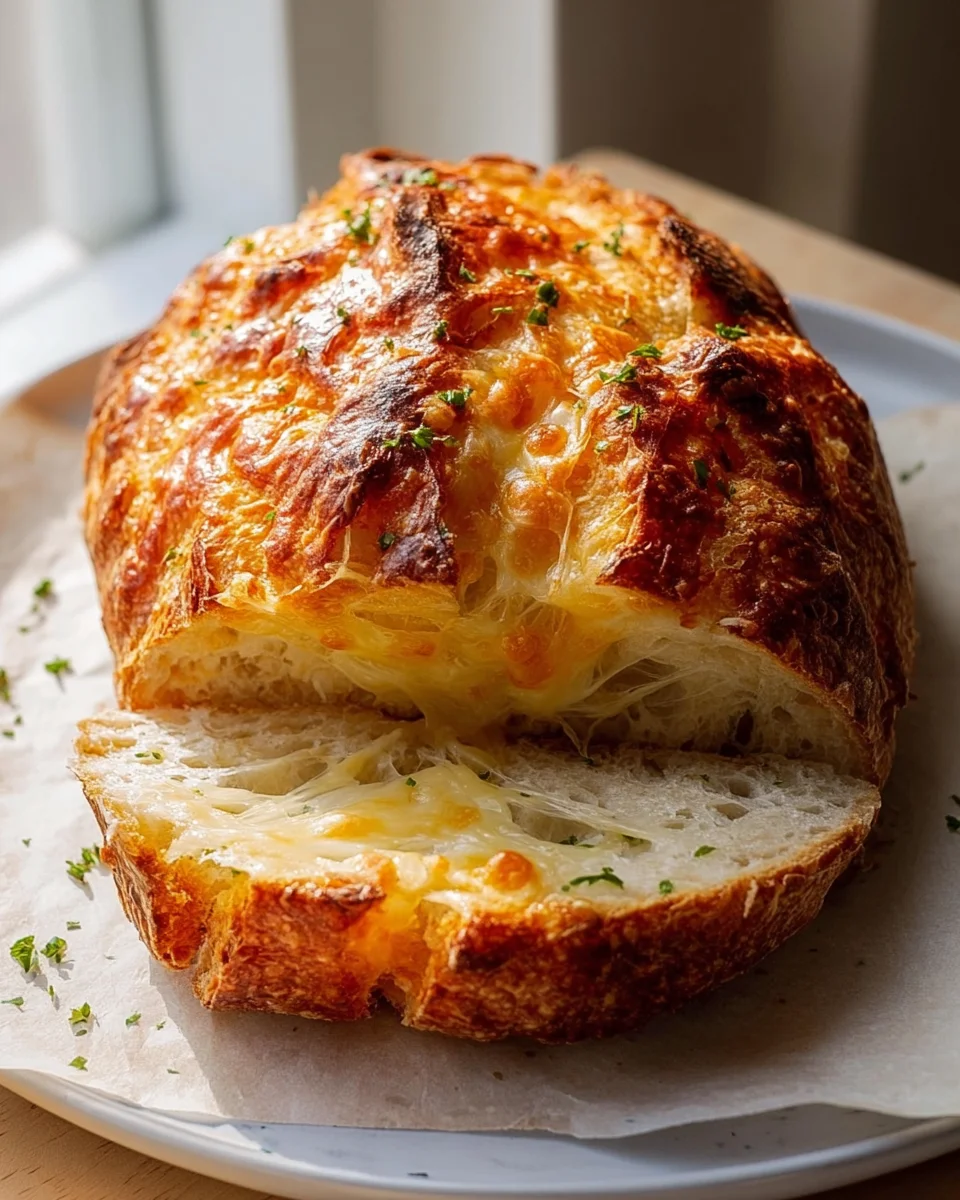 Delicious No Knead Cheese Bread Recipe - Easy & Flavorful!