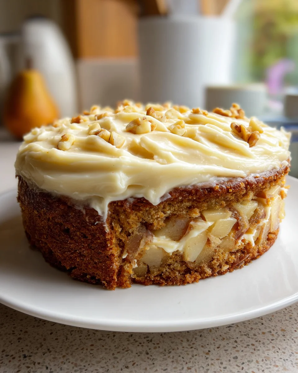 Delicious Fresh Apple Cake with Cream Cheese Frosting Recipe