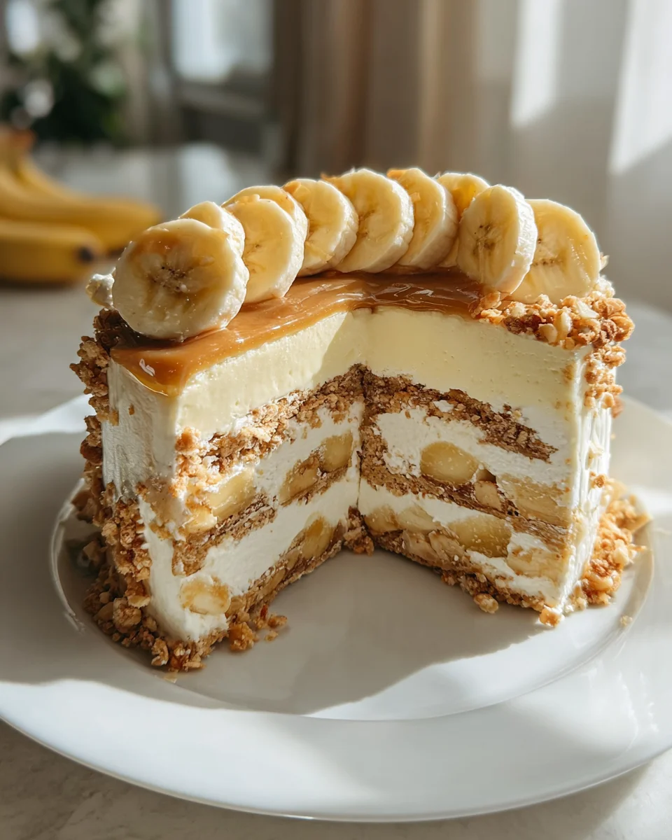Decadent Banana Pudding Cookie Butter Cheesecake Cake