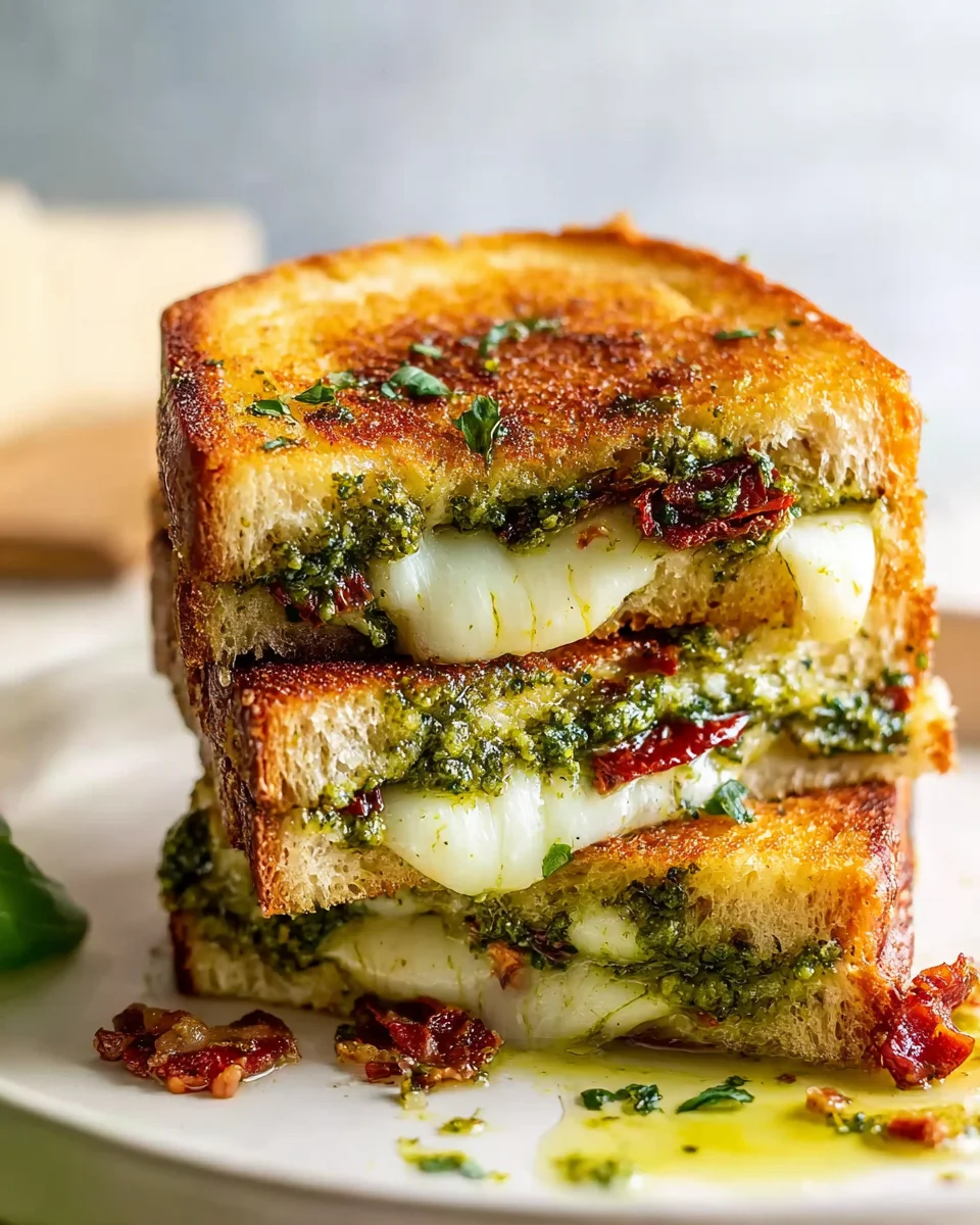 Elevate Your Lunch: Sourdough Pesto Grilled Cheese Bliss