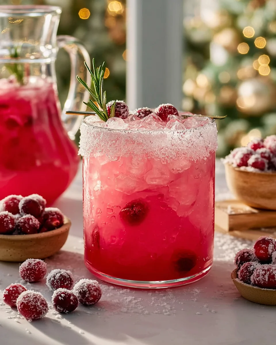 Frosted Virgin Mistletoe Margarita Christmas Punch