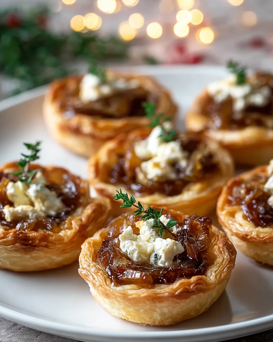 Caramelized Onion and Goat Cheese Tarts Elegant Holiday Appetizers