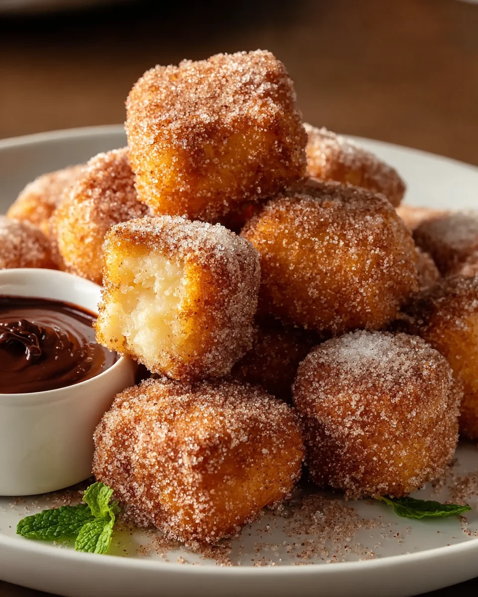 Crispy Angel Cake Churro Bites