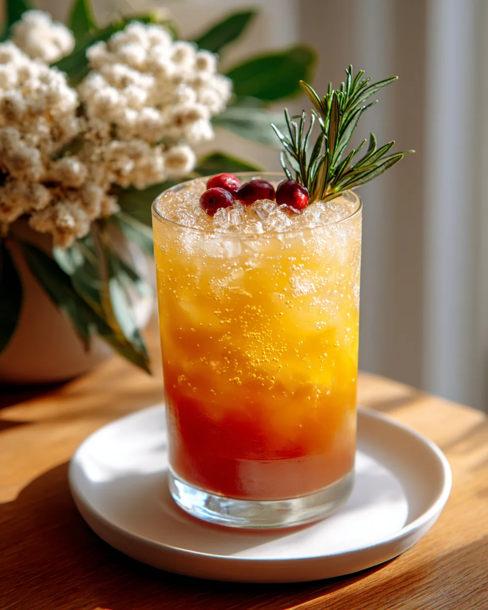 Sparkling Thanksgiving Mocktail: Perfect Non-Alcoholic Sip