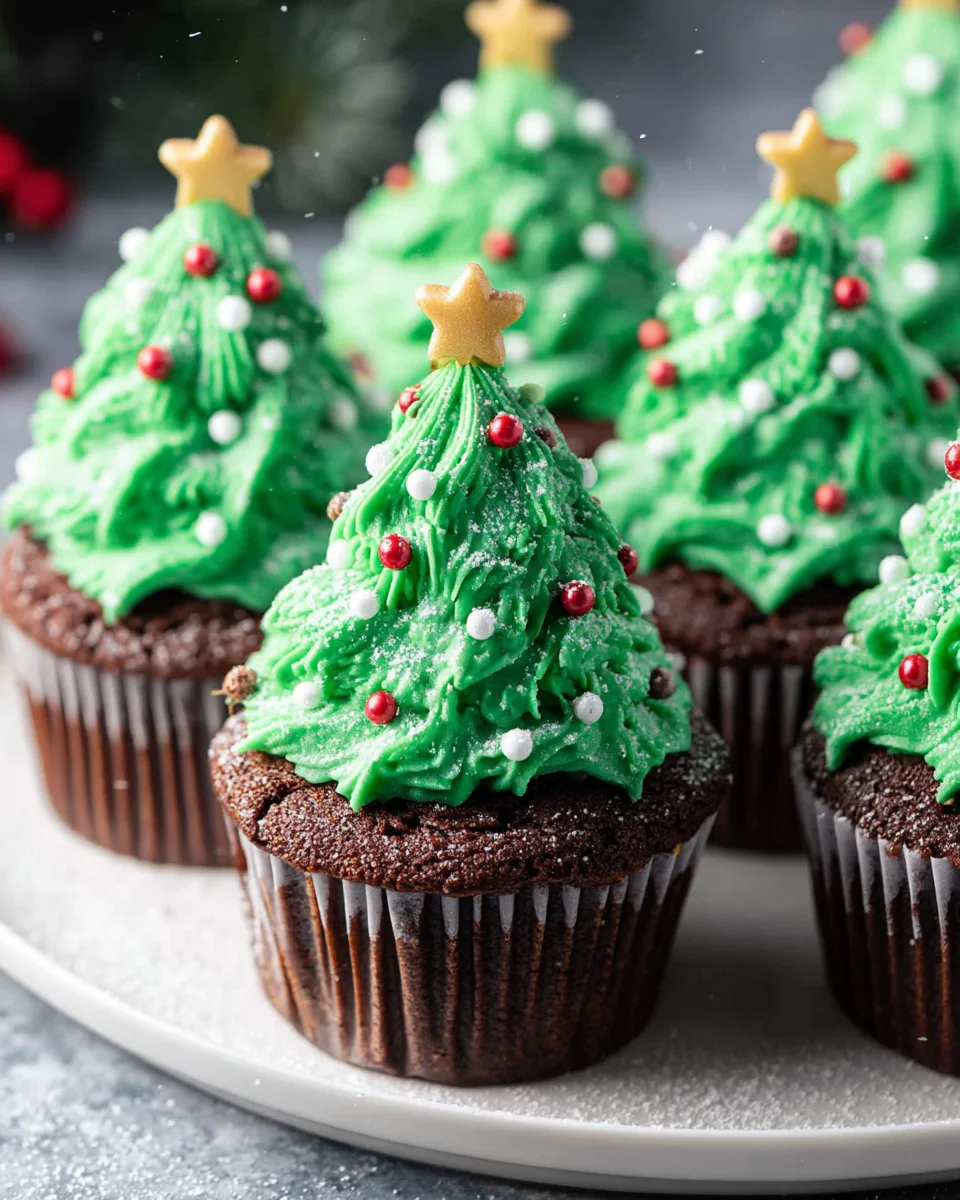 Festive Christmas Tree Cupcakes Recipe: Easy & Fun!