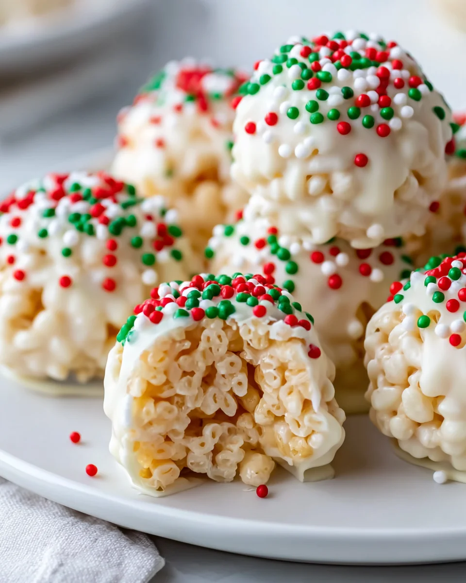 White Chocolate Rice Krispie Balls