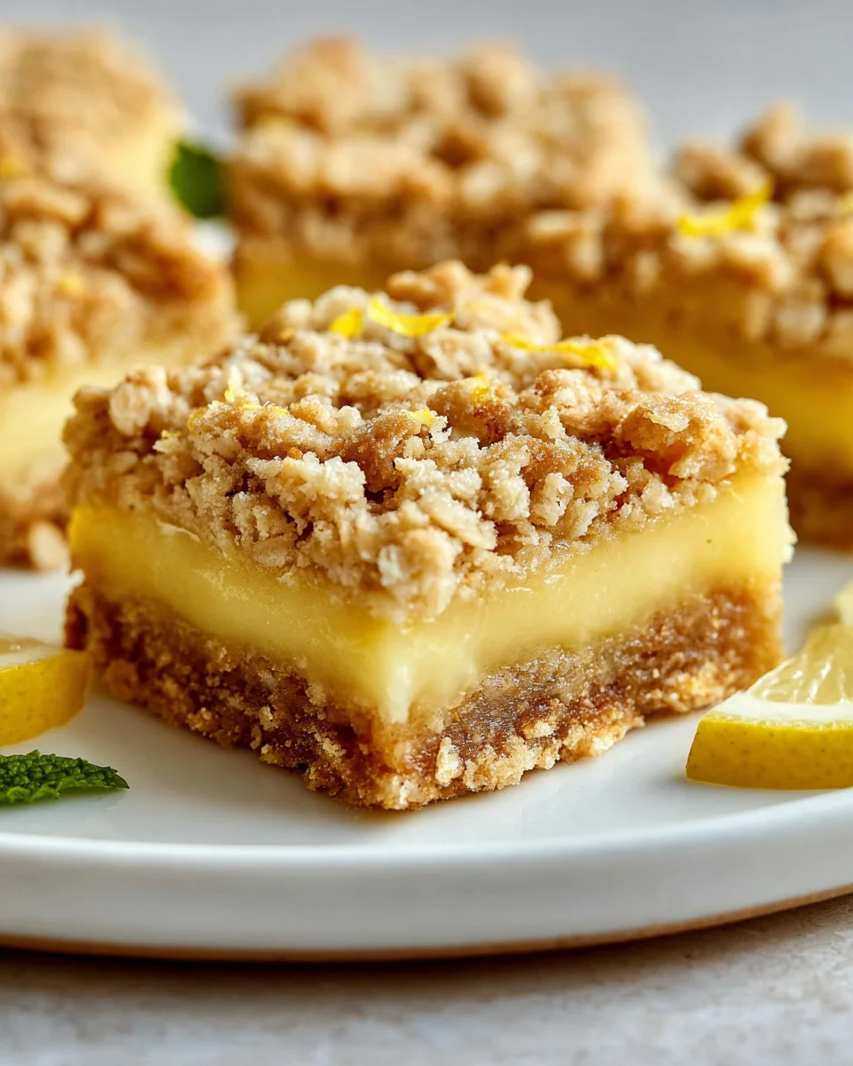 Lemon Oatmeal Crumble Bars
