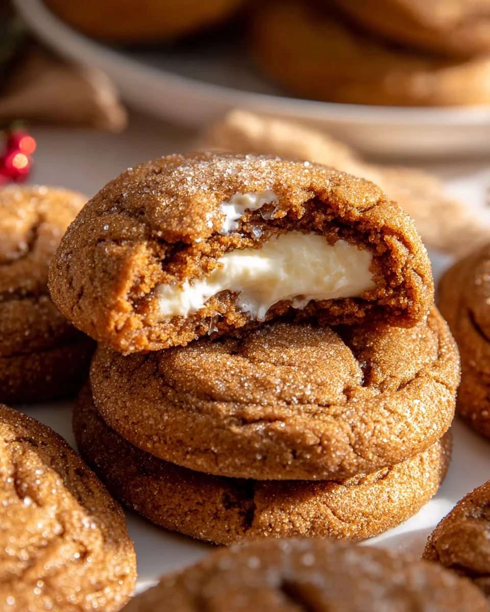 Gingerbread Cheesecake Cookies