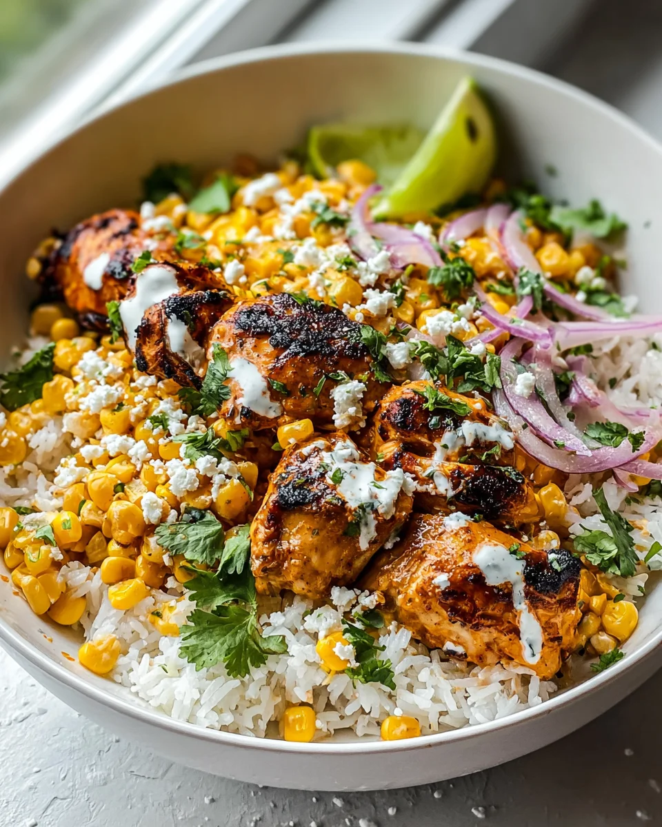 Delicious Street Corn Chicken Rice Bowl Recipe to Savor