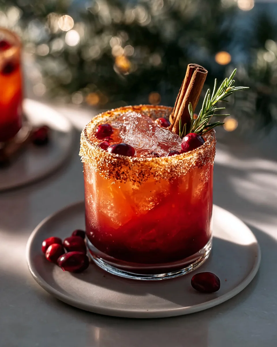 Delicious Spiced Christmas Margarita Mocktail for Holidays