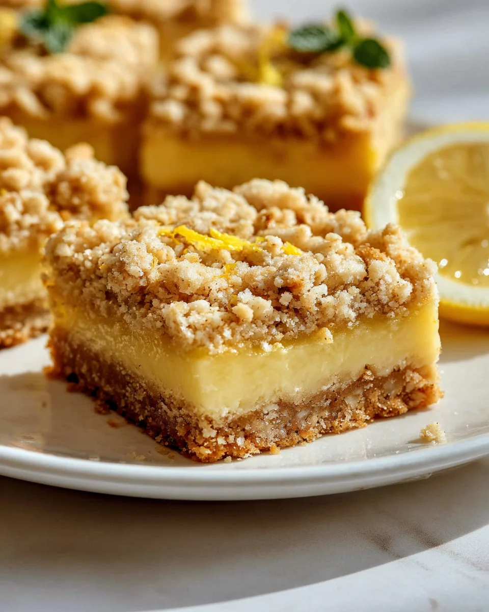 Delicious Lemon Oatmeal Crumble Bars Recipe to Try Today!