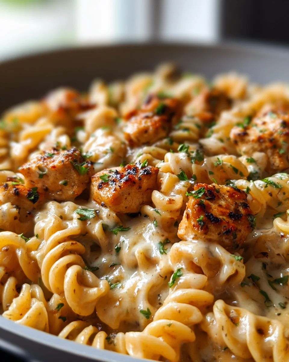 Cheesy Cajun Garlic Chicken Rotini Skillet: Easy Recipe!