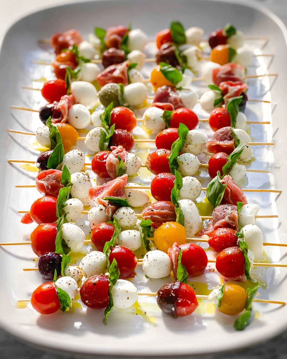 Delicious Caprese Skewers Recipe: Fresh & Flavorful Appetizer