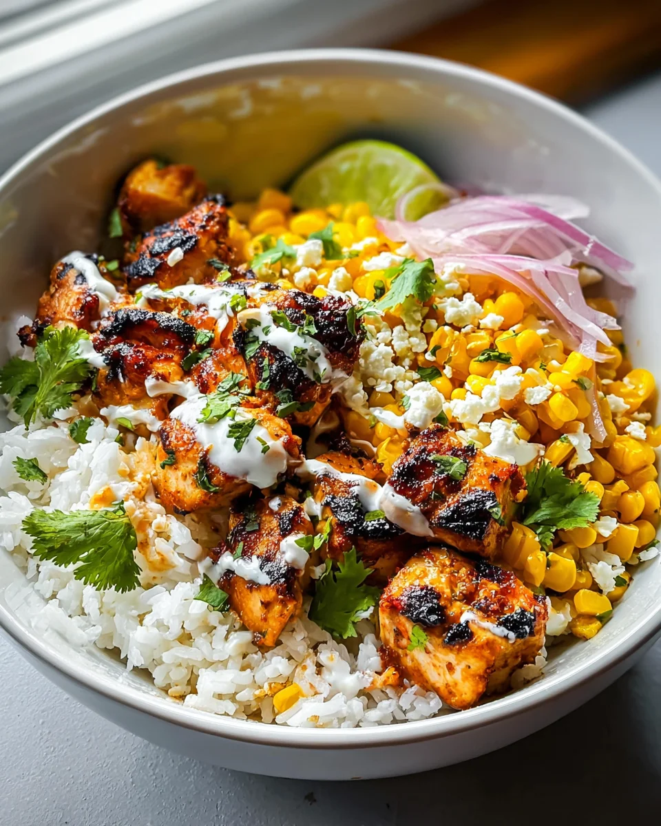 Delicious Street Corn Chicken Rice Bowl Recipe to Savor