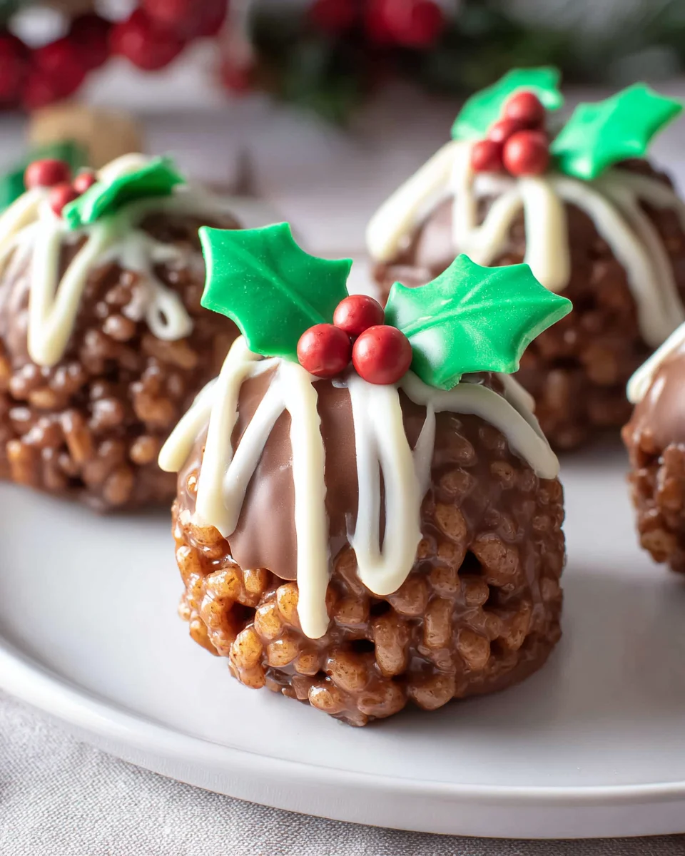 Delightful Rice Krispie Christmas Puddings - Simple & Sweet
