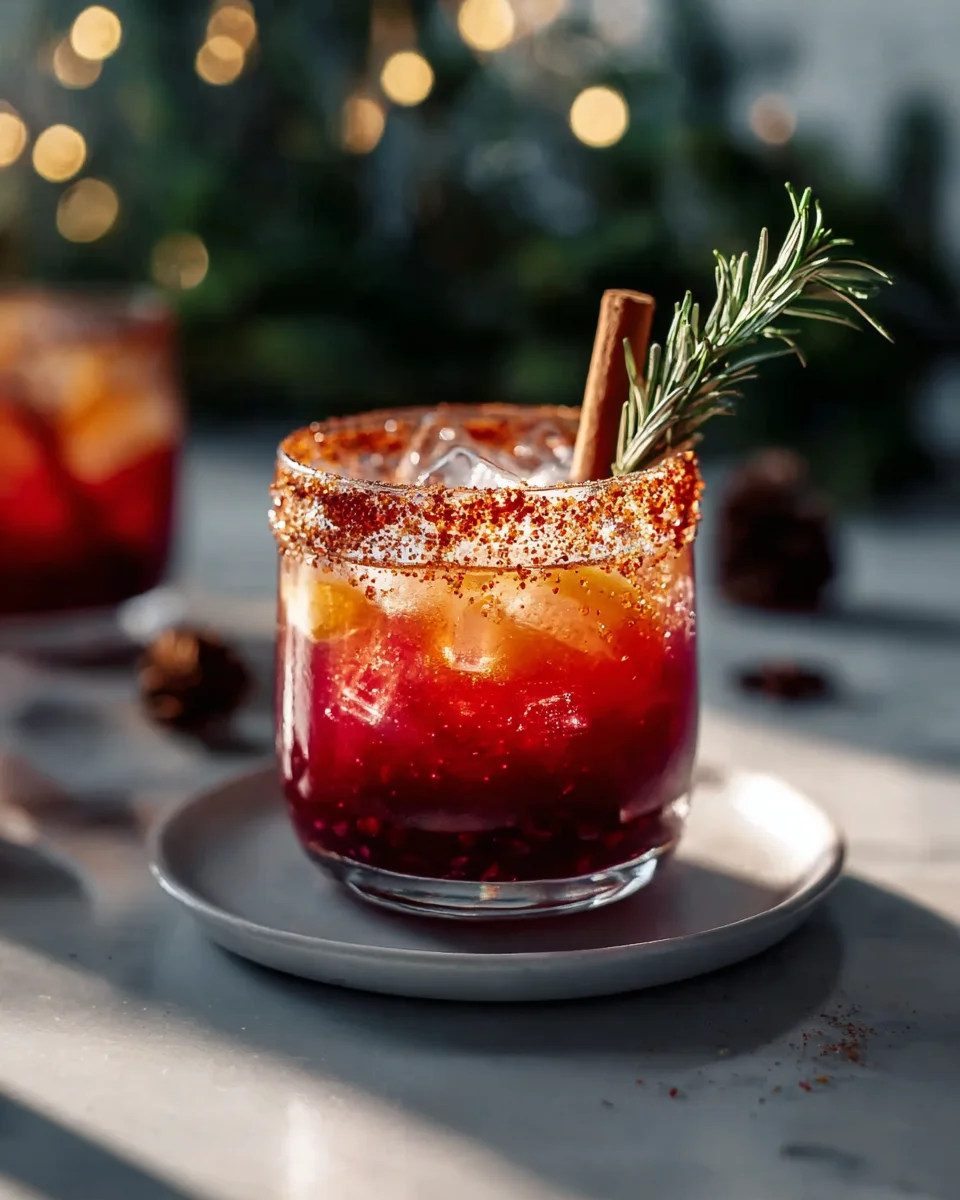 Delicious Spiced Christmas Margarita Mocktail for Holidays