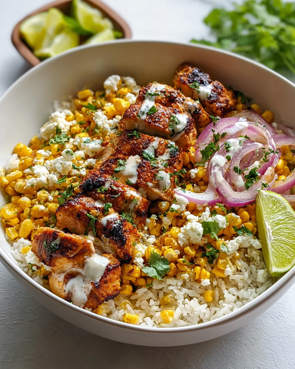 Delicious Street Corn Chicken Rice Bowl Recipe to Savor!