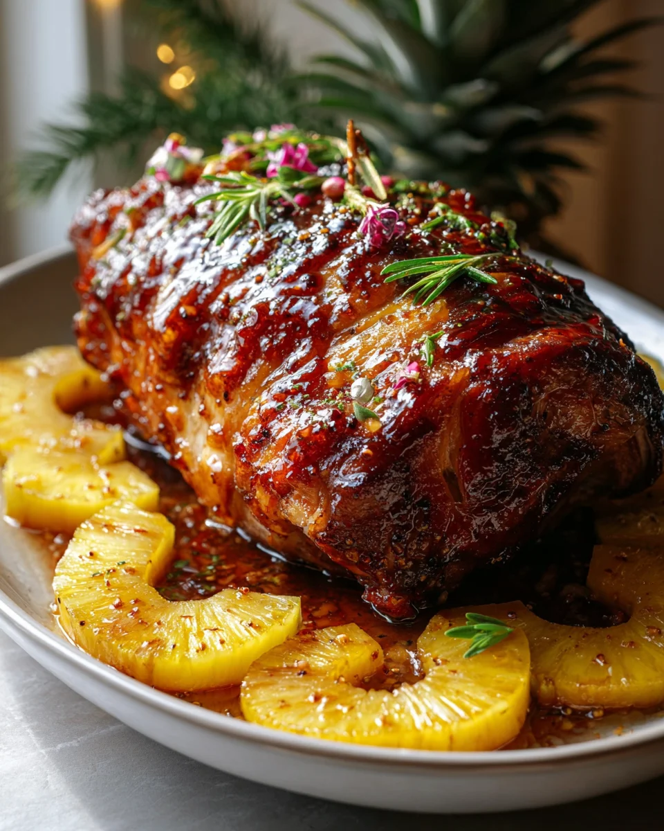 Glazed Beef Leg with Pineapple and Honey Delight Recipe