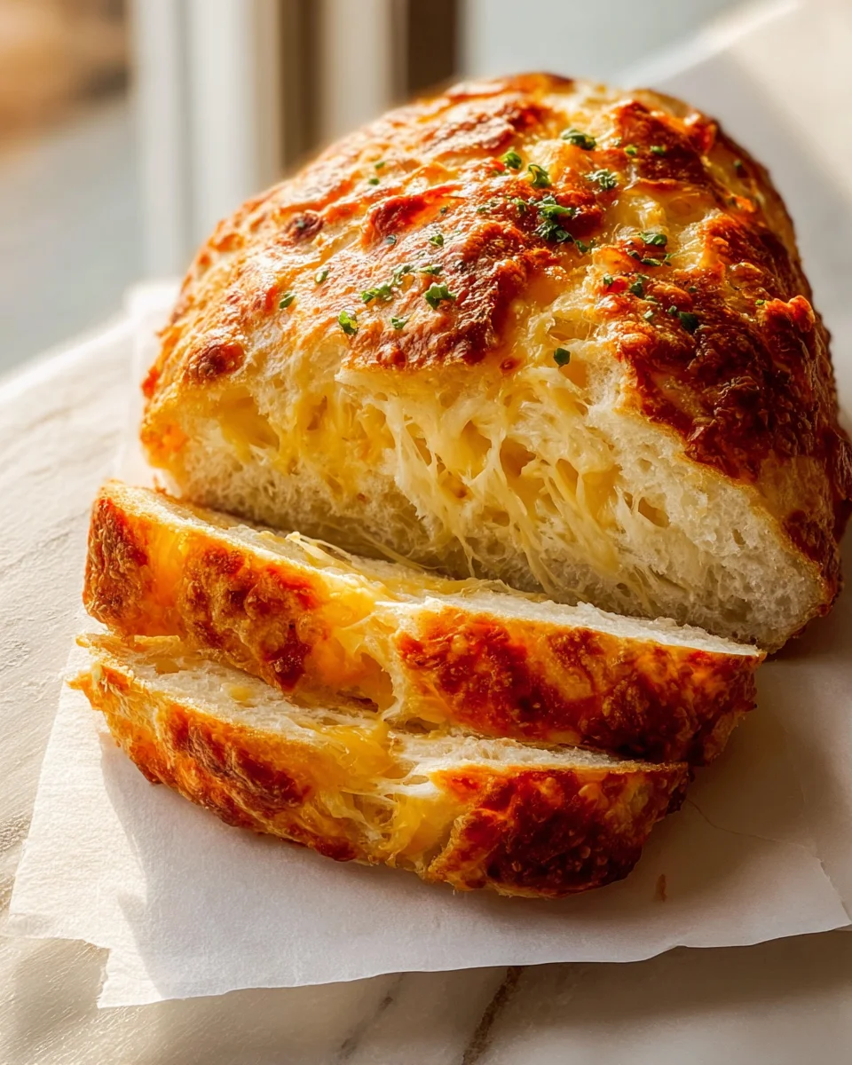 Delicious No Knead Cheese Bread Recipe - Easy & Flavorful!