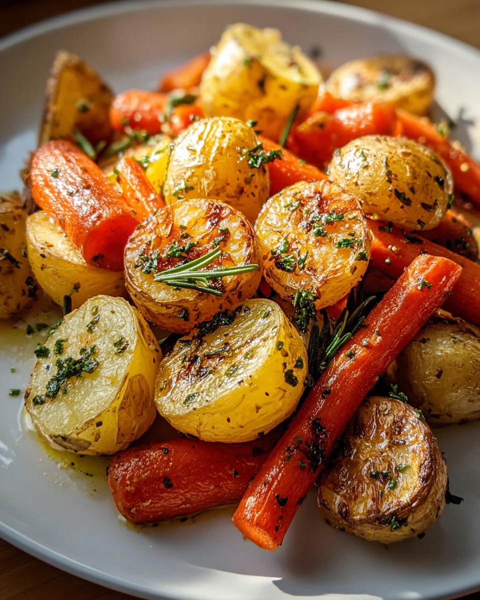 Delicious Roasted Potatoes and Carrots with Fresh Herbs Recipe