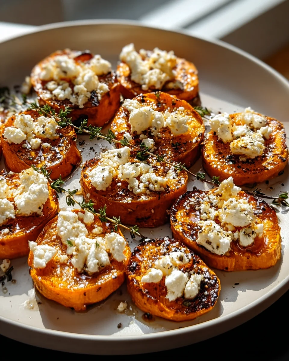Honey Feta Sweet Potato Rounds - A Delicious Appetizer!