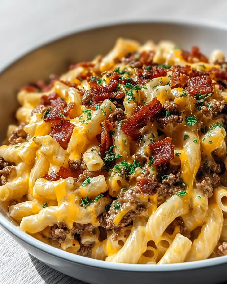 Loaded Beef Bacon Cheeseburger Pasta: Ultimate Comfort Food