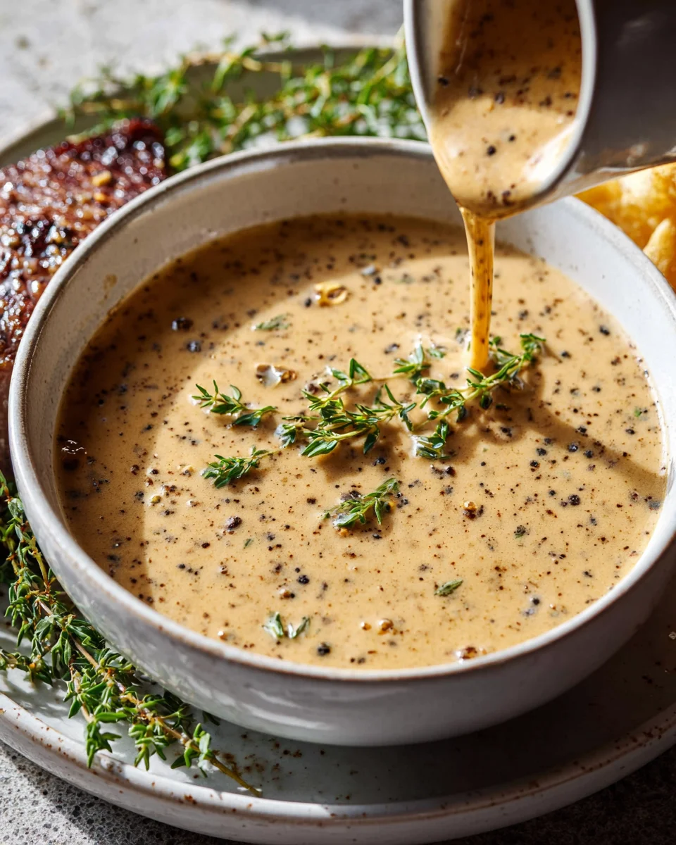 Savory Peppercorn Sauce: Creamy Steak Perfection Recipe