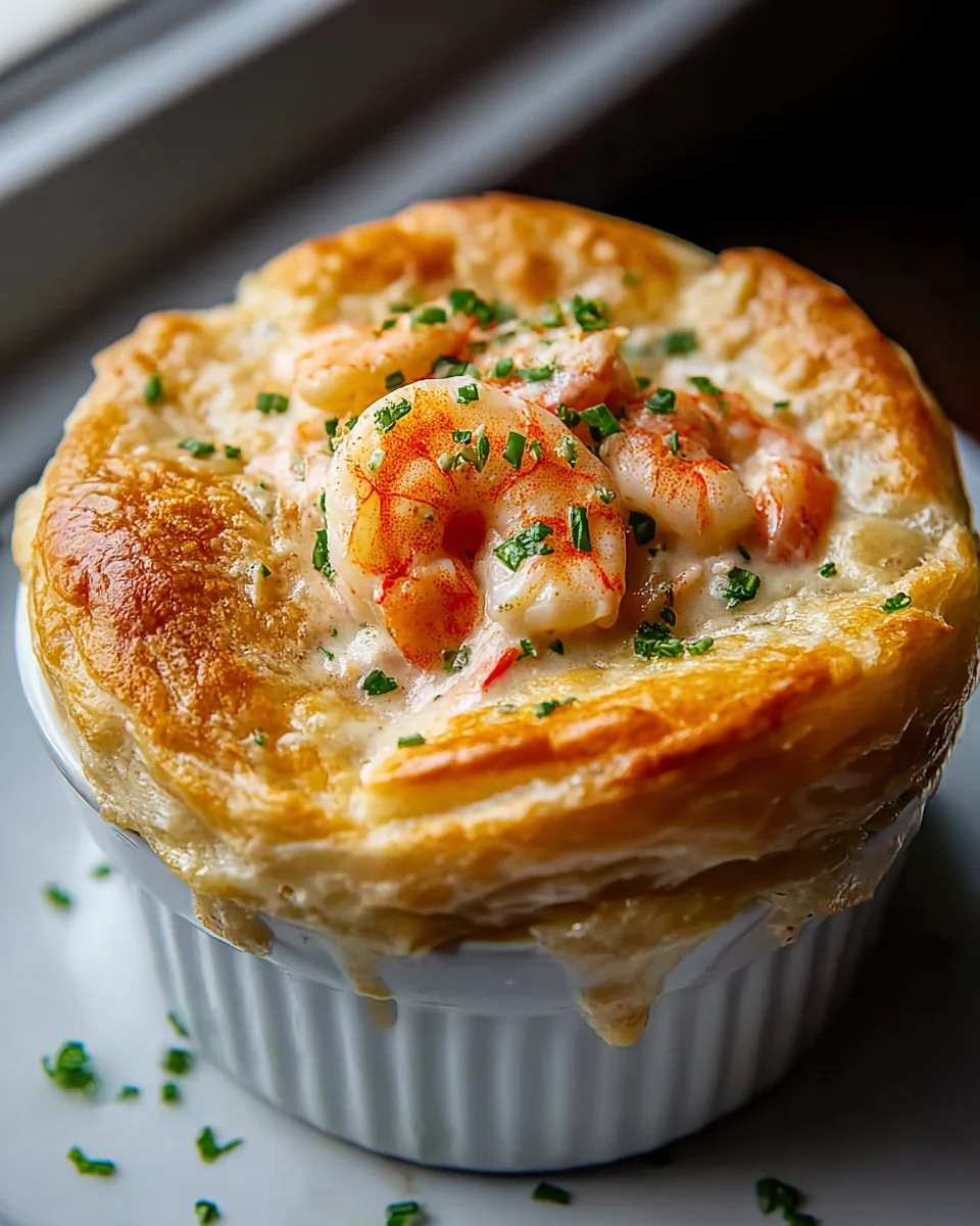 Shrimp Lobster Cheddar Bay Biscuit Pot Pie Recipe Delight