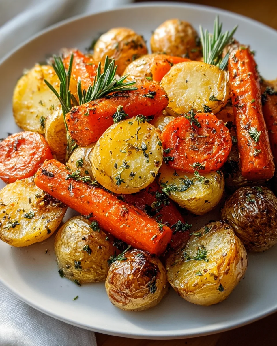 Delicious Roasted Potatoes and Carrots with Fresh Herbs Recipe