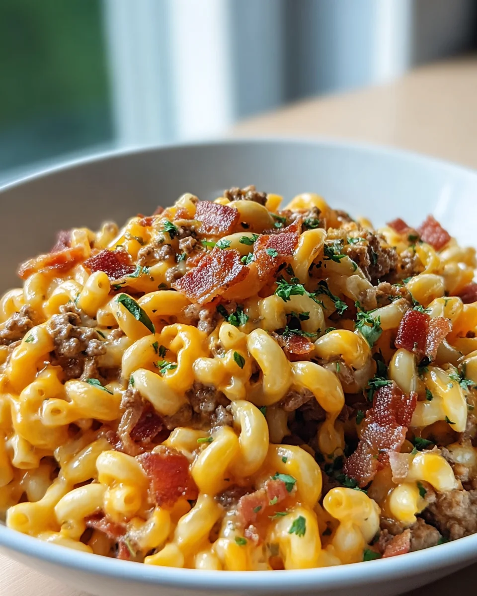 Loaded Beef Bacon Cheeseburger Pasta: Ultimate Comfort Food