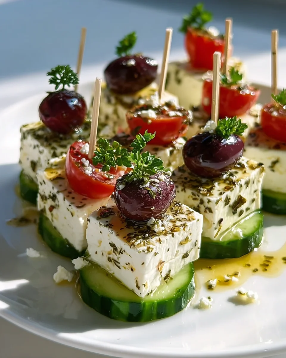 Delicious Feta Skewers with Cucumber Recipe You’ll Love!