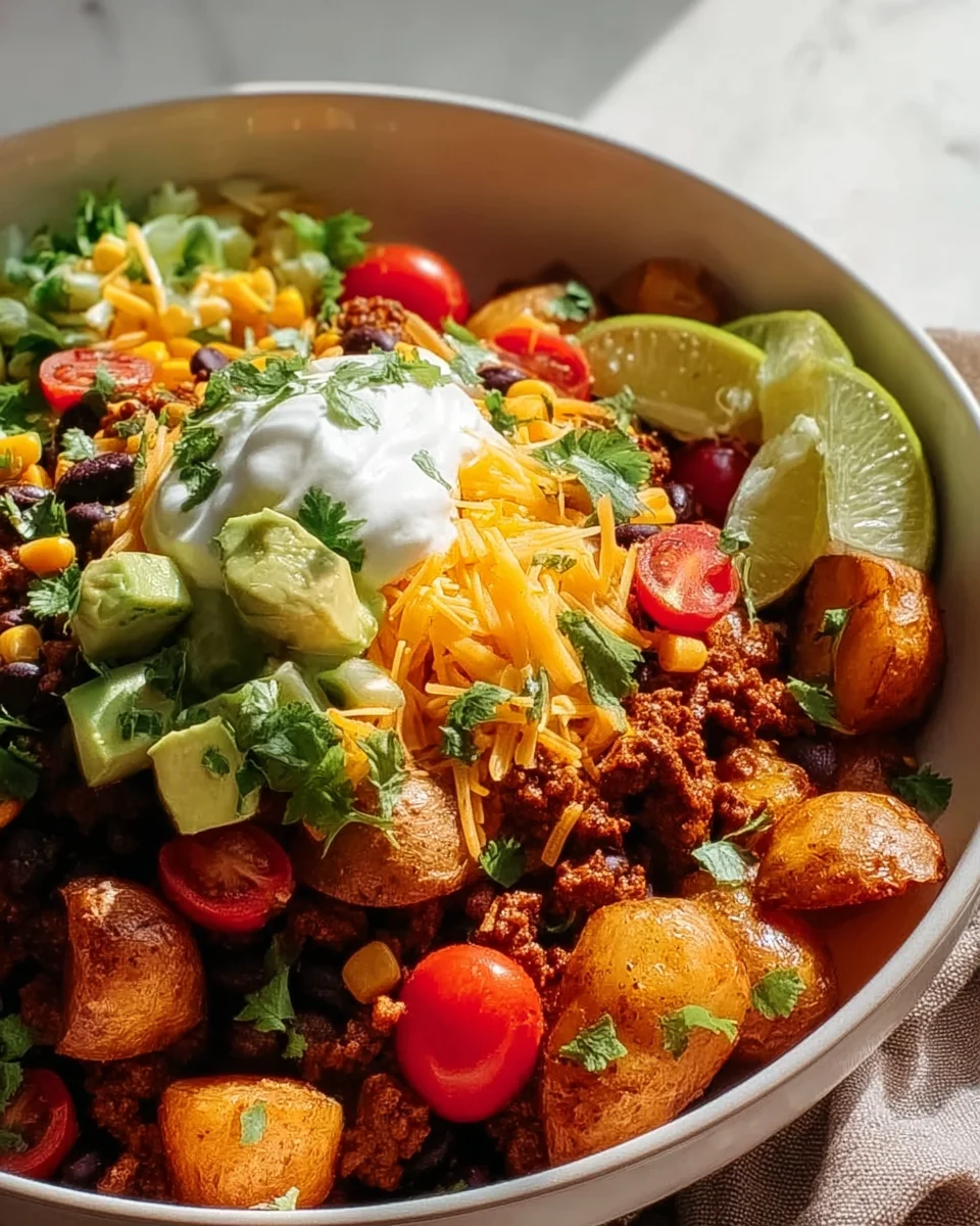 Loaded Potato Taco Bowl Recipe: Delicious & Hearty Meal Idea