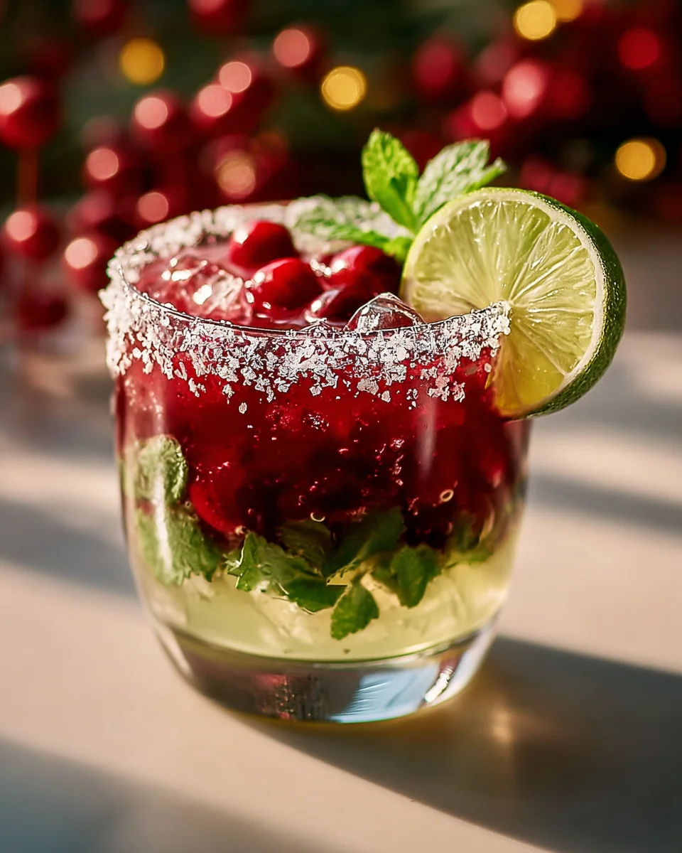 Mistletoe Margarita: Fresh Non-Alcohol Christmas Drinks