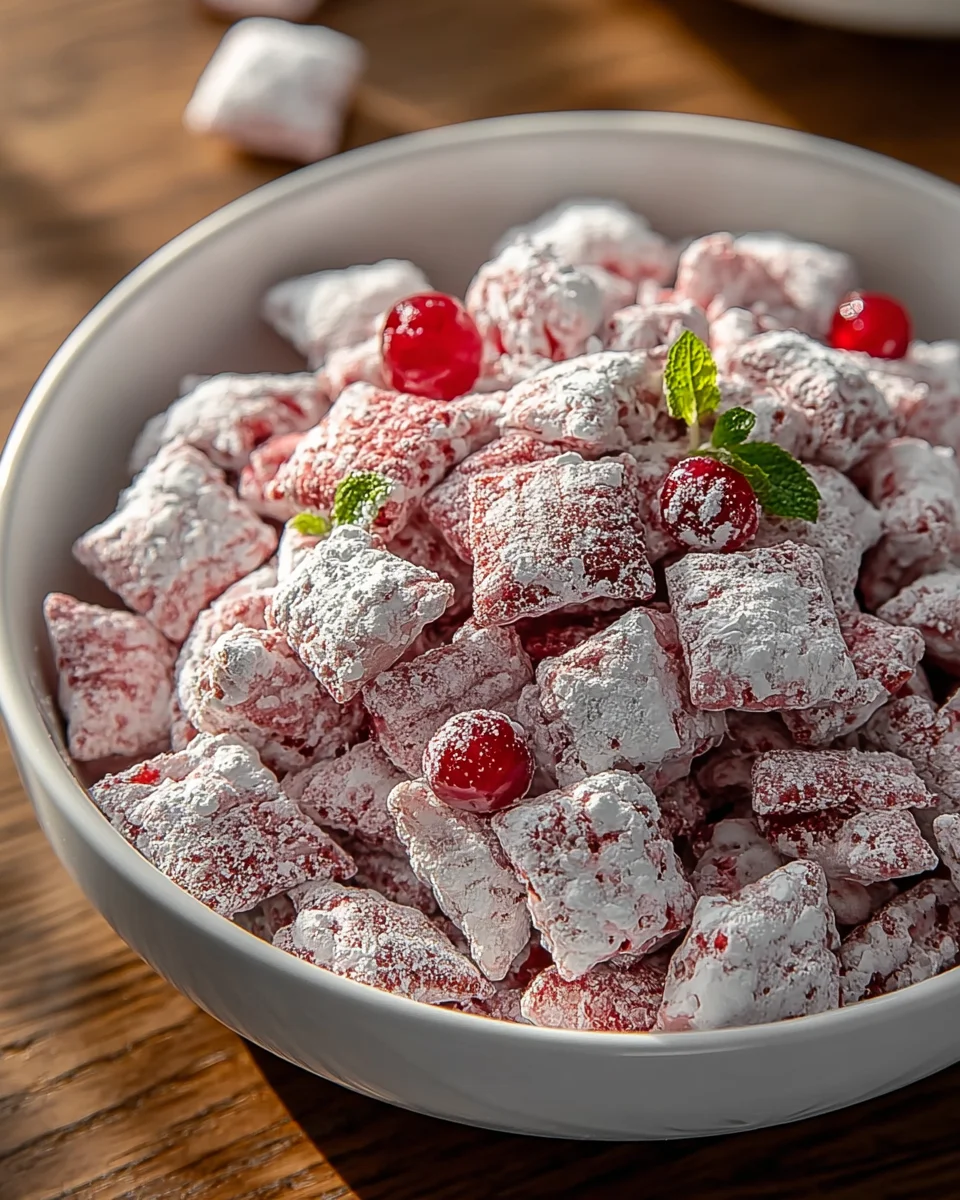 Irresistible Cherry Cheesecake Puppy Chow Recipe to Savor!