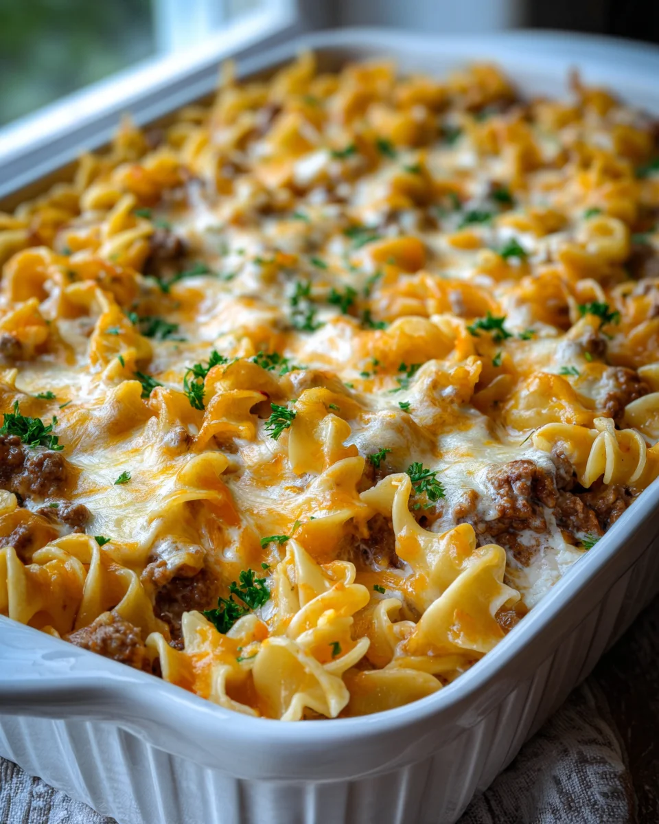 Sour Cream Beef Noodle Casserole: Comforting Family Dinner