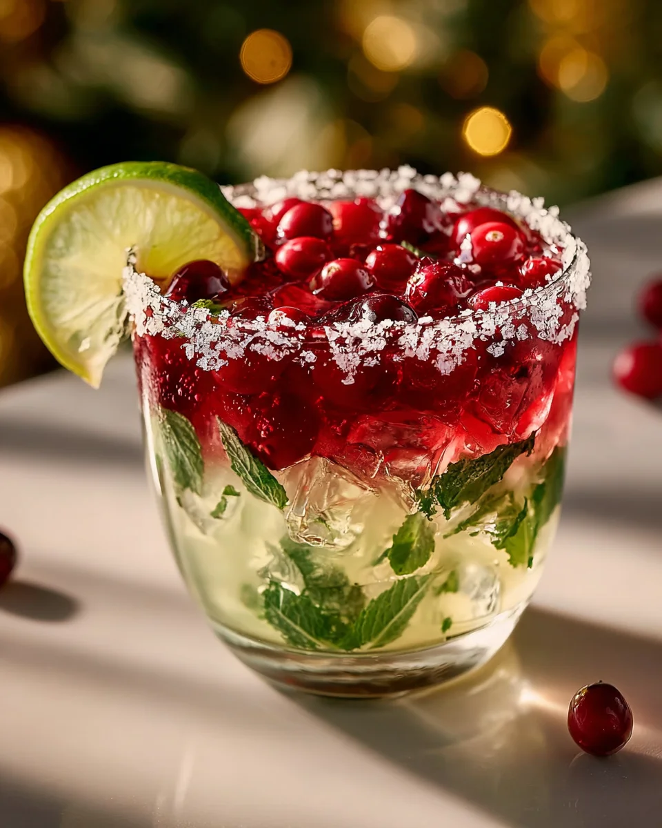 Mistletoe Margarita: Fresh Non-Alcohol Christmas Drinks