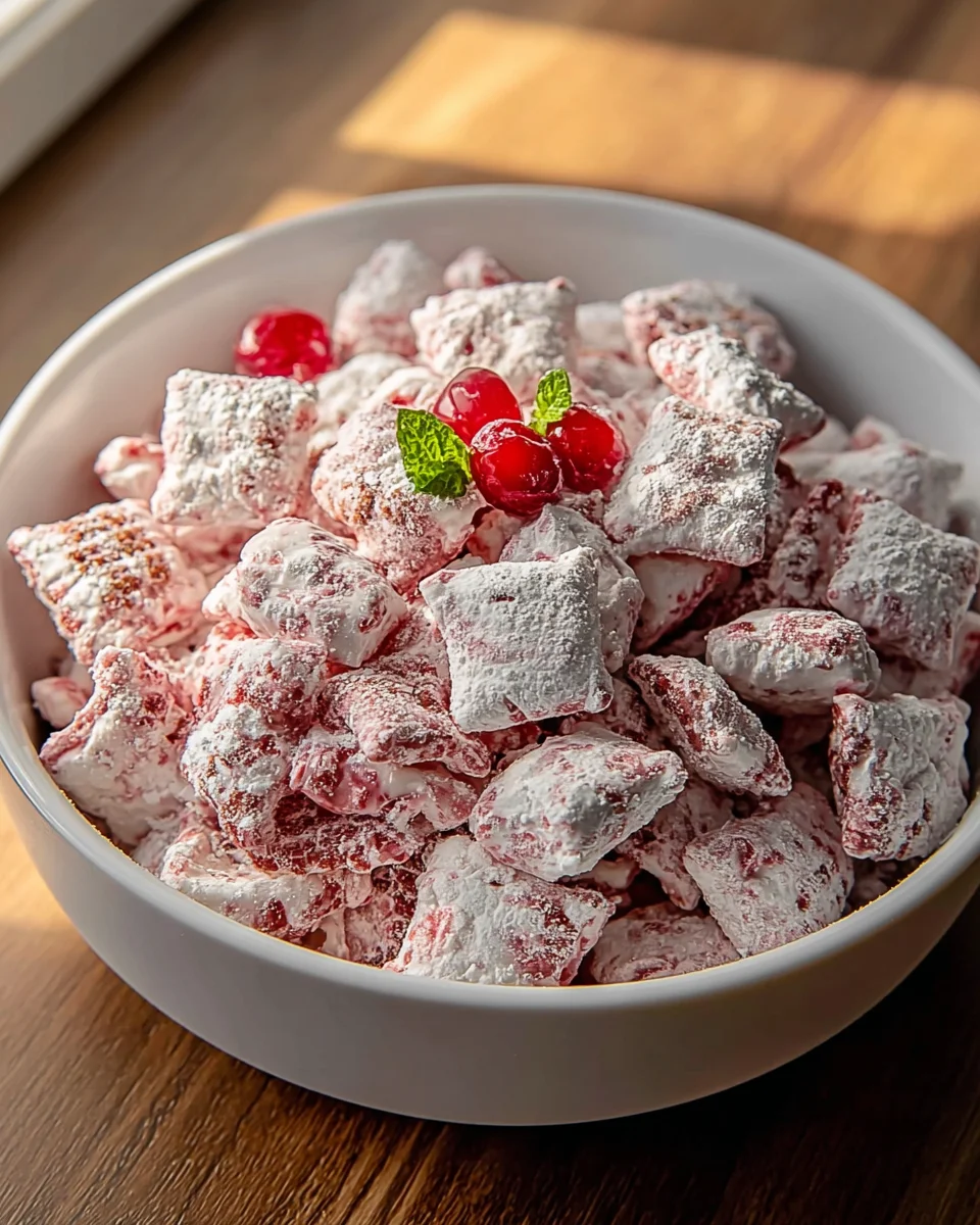 Irresistible Cherry Cheesecake Puppy Chow Recipe to Savor!