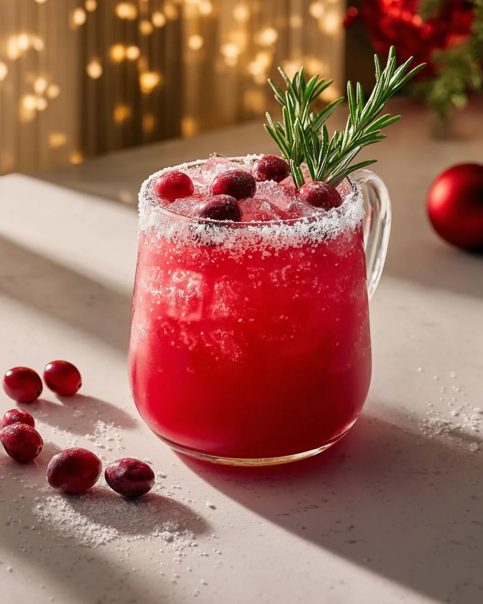 Frosted Mistletoe Margarita: Easy Non-Alcoholic Christmas Punch