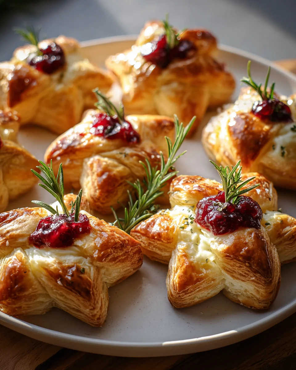 Brie and Cranberry Puff Pastry Stars Recipe – A Festive Treat